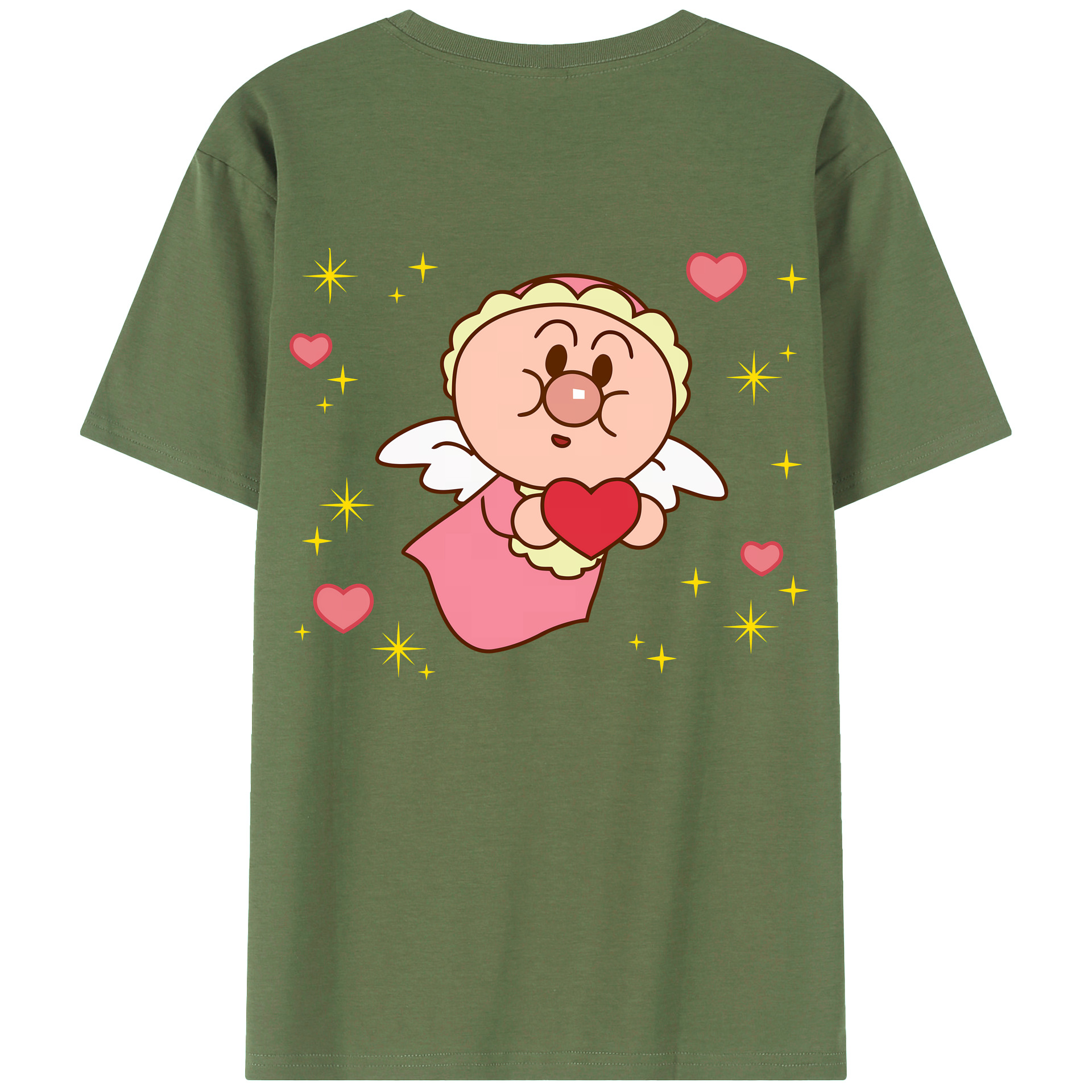 （画像用） アンパンマン Anpanman 綿100％ メンズ半袖Tシャツ（バックプリント） 通気性